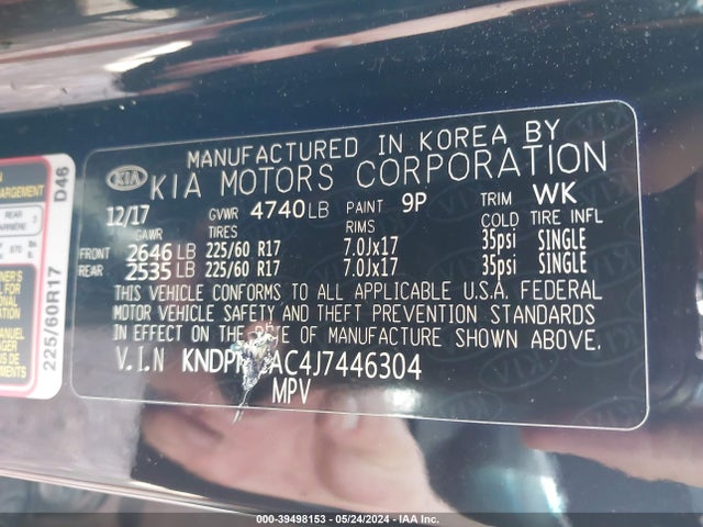 KIA Sportage Lx 2018 KNDPMCAC4J7446304 Image 9