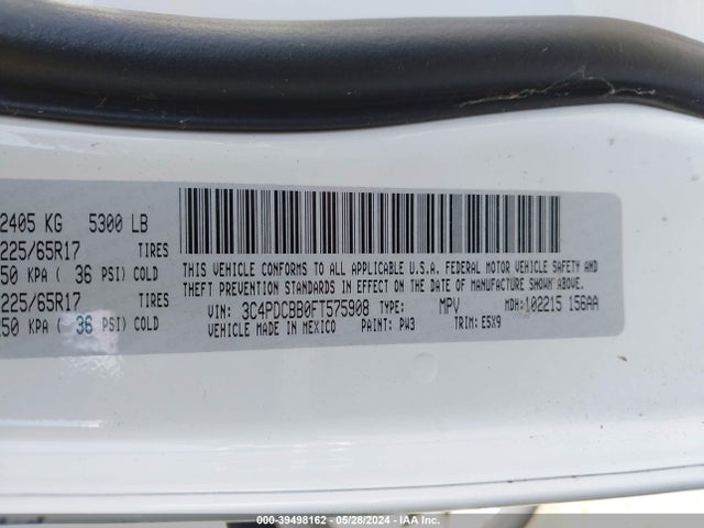 Dodge Journey Sxt 2015 3C4PDCBB0FT575908 Image 9
