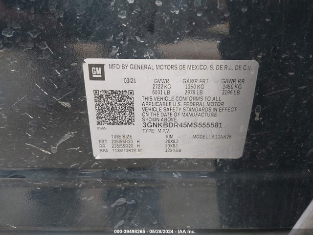 Chevrolet Blazer Fwd 3lt 2021 3GNKBDR45MS555581 Image 9
