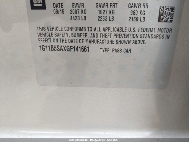 1G11B5SAXGF141661 Chevrolet Malibu Limited Ls