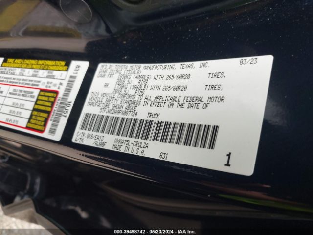 5TFJA5DA9PX087724 Toyota Tundra Limited