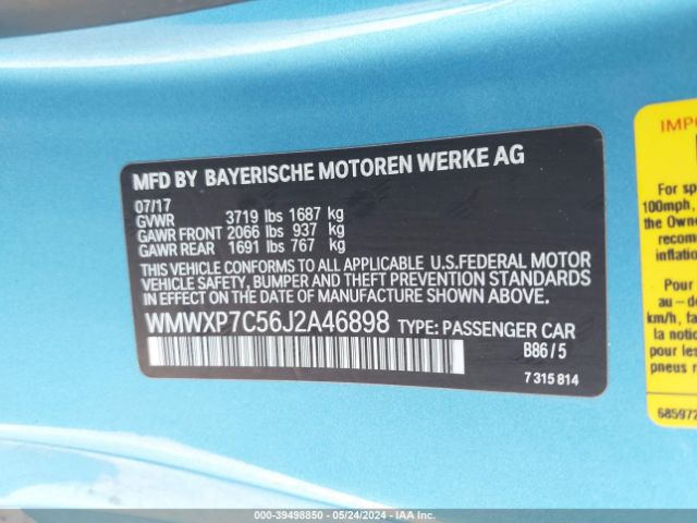 WMWXP7C56J2A46898 Mini Hardtop Cooper S
