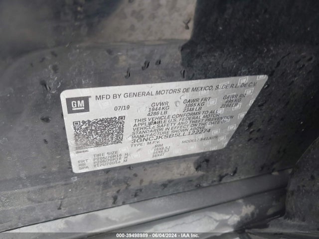 Chevrolet Trax Fwd Ls 2020 3GNCJKSB5LL122274 Image 9