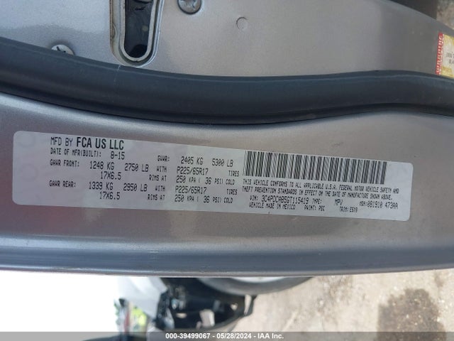 Dodge JOURNEY SE 2016 3C4PDCAB5GT115419 Image 9