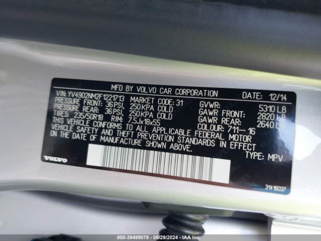 YV4902NM2F1221713 Volvo Xc70 T6 Platinum