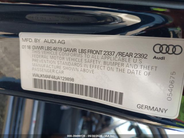 WAUKMAF48JA129898 Audi A4 2.0t Tech Ultra Premium/2.0t Ultra Premium