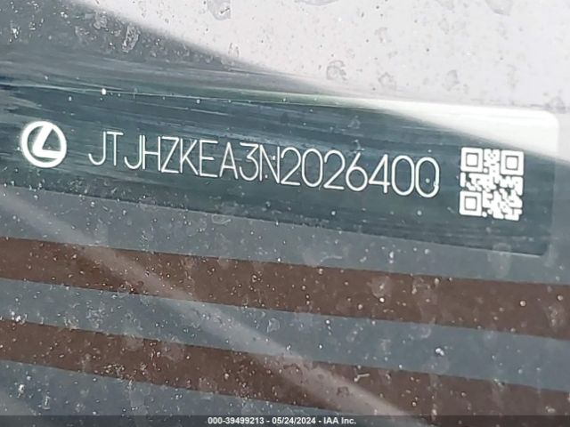 JTJHZKEA3N2026400 Lexus Rx 350l