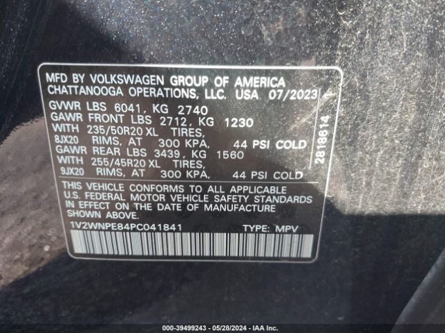1V2WNPE84PC041841 Volkswagen Id.4 Awd Pro S