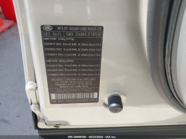 SALAG2V64FA771873 Land Rover LR4