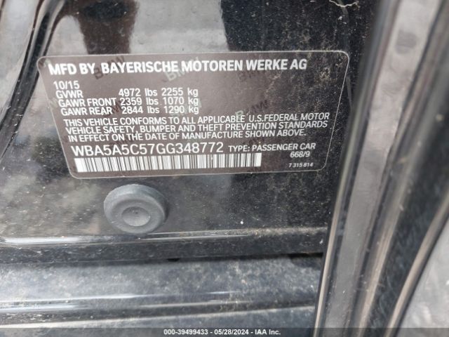 WBA5A5C57GG348772 BMW 528I