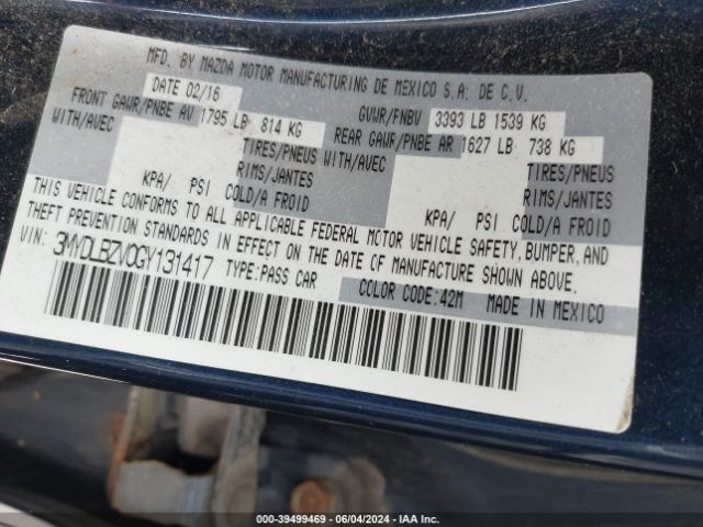 3MYDLBZV0GY131417 Scion IA