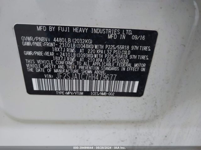 JF2SJATC7HH479677 Subaru Forester 2.5i Touring