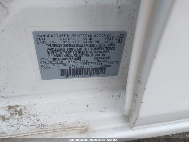 Nissan SENTRA SV 2014 3N1AB7AP3EL614055 Image 9
