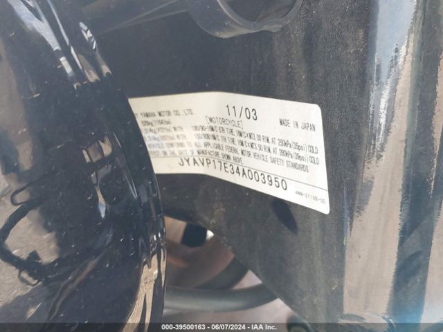 2004 YAMAHA XV1700 JYAVP17E34A003950 Photo 8
