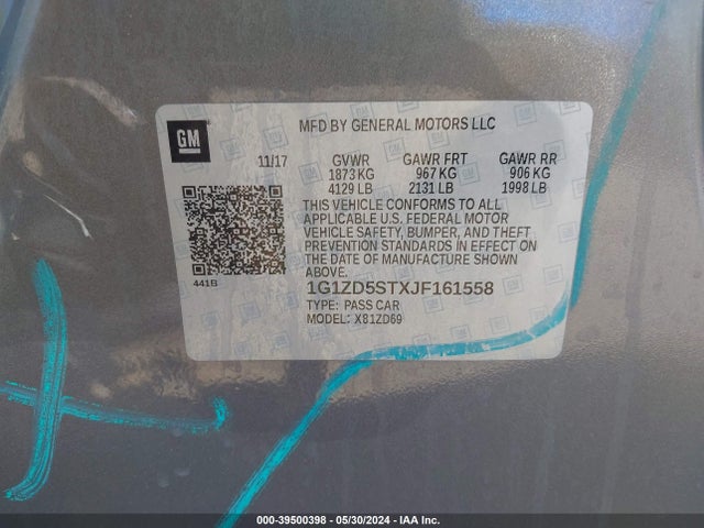 Chevrolet MALIBU LT 2018 1G1ZD5STXJF161558 Image 9