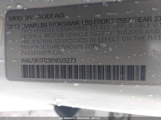 WAUGFAFC3EN028273 Audi A6 2.0t Premium
