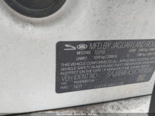 SAJBR4FX3JCY69834 Jaguar Xf 25t