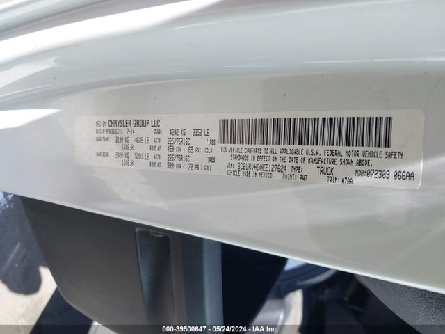 3C6URVHD0EE127624 RAM Promaster 3500 High Roof