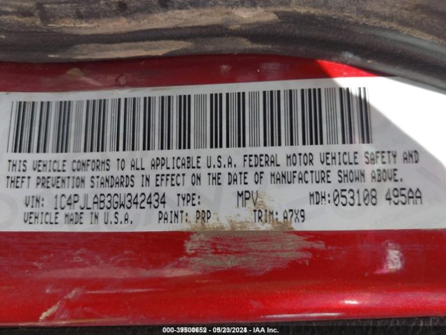1C4PJLAB3GW342434 Jeep Cherokee Sport