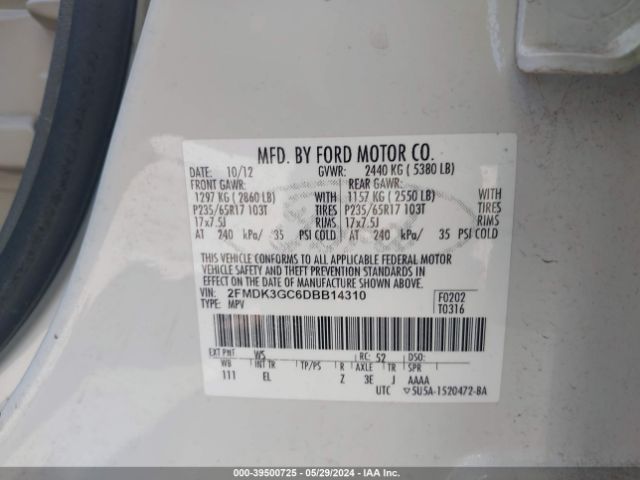 2013 FORD EDGE 2FMDK3GC6DBB14310 Photo 8