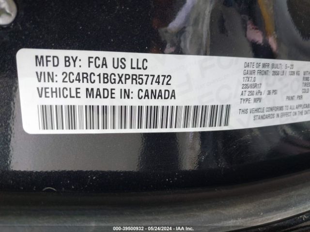 2C4RC1BGXPR577472 Chrysler Pacifica Touring L