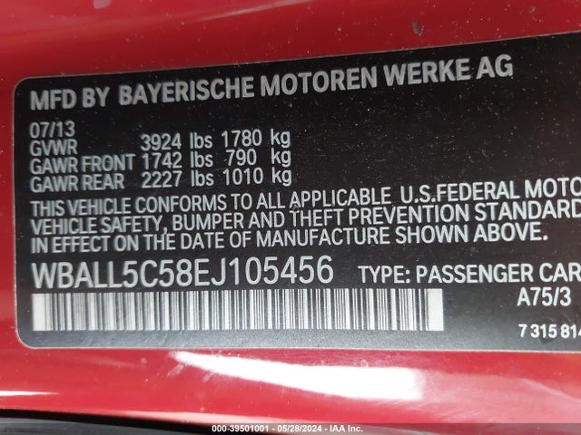 BMW Z4 Sdrive28i 2014 WBALL5C58EJ105456 Image 9