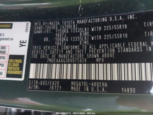 Toyota Corolla Cross Xle 2024 7MUEAAAG3RV075828 Image 9