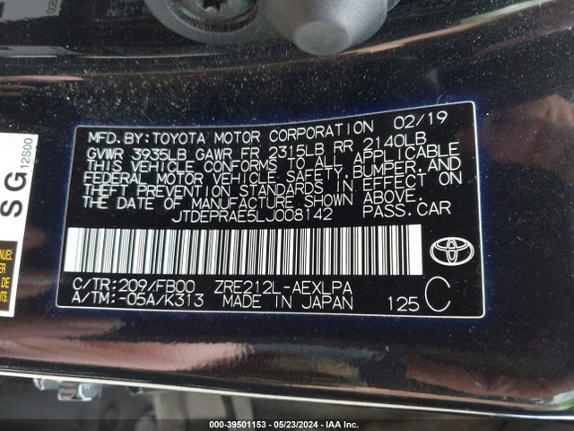 Toyota COROLLA LE 2020 JTDEPRAE5LJ008142 Image 18