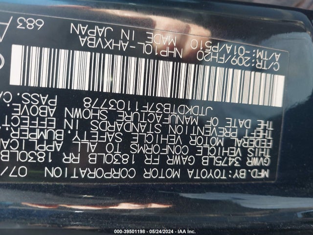Toyota Prius C One 2015 JTDKDTB37F1103778 Image 9
