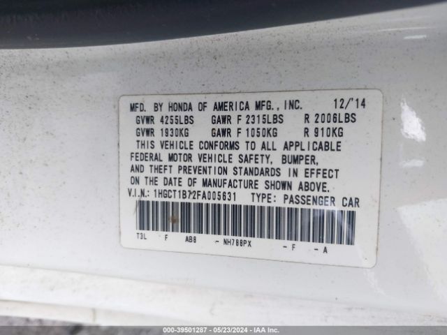 1HGCT1B72FA005631 Honda ACCORD EX