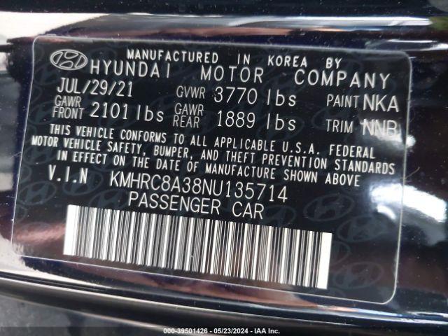 KMHRC8A38NU135714 Hyundai Venue Sel