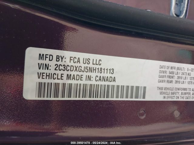 2C3CDXGJ5NH181113 Dodge Charger Scat Pack