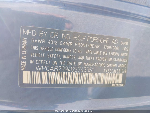 2006 PORSCHE 911 WP0AB29946S743351 Photo 8