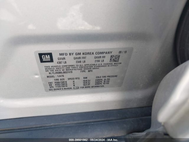 KL7CJNSB6LB037419 Chevrolet Trax Awd Ls