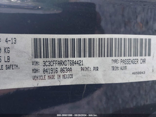 2013 FIAT 500 3C3CFFARXDT684421 Photo 8