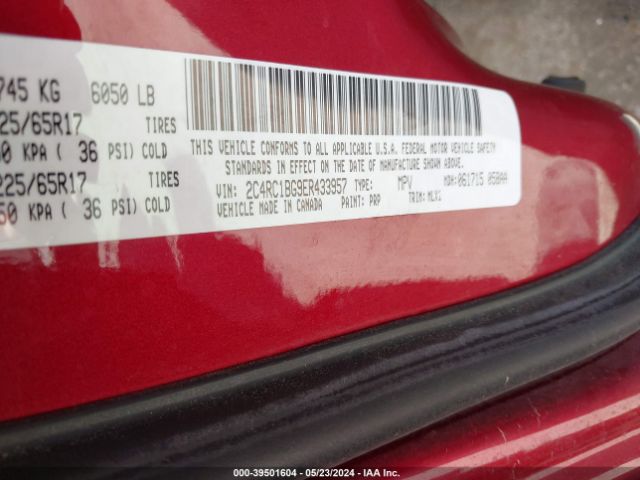 2C4RC1BG9ER433957 Chrysler Town & Country Touring