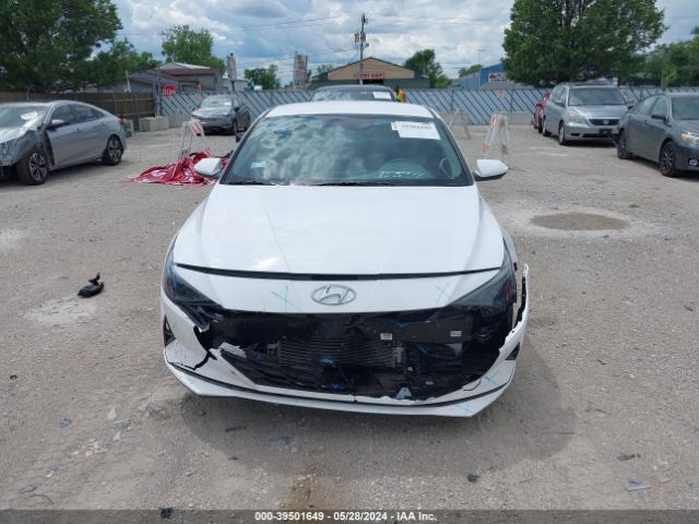 KMHLM4AJXPU076713 Hyundai Elantra Hybrid Blue