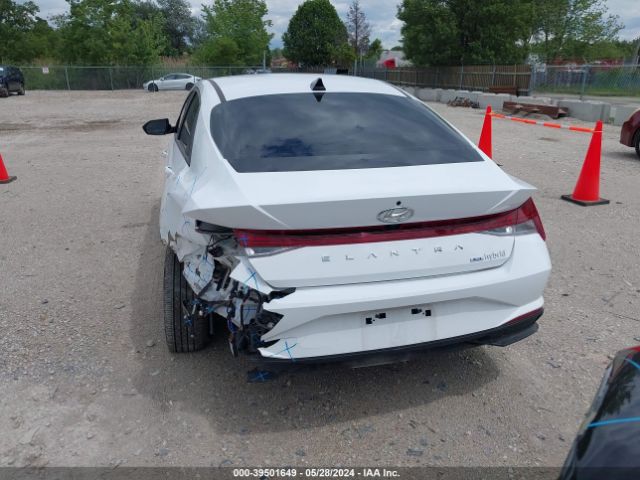 KMHLM4AJXPU076713 Hyundai Elantra Hybrid Blue