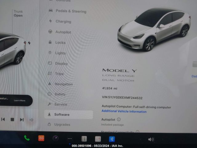 5YJYGDEEXMF244532 Tesla Model Y Long Range Dual Motor All-wheel Drive