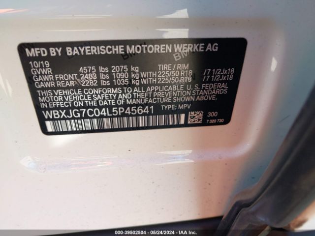 2020 BMW X1 WBXJG7C04L5P45641 Photo 8