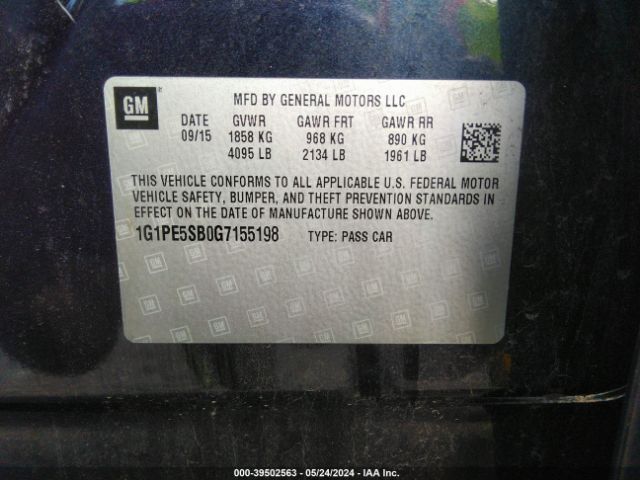 1G1PE5SB0G7155198 Chevrolet Cruze Limited 1lt Auto