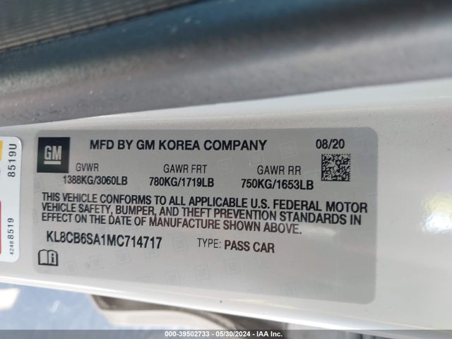 Chevrolet Spark Fwd Ls Automatic 2021 KL8CB6SA1MC714717 Image 9