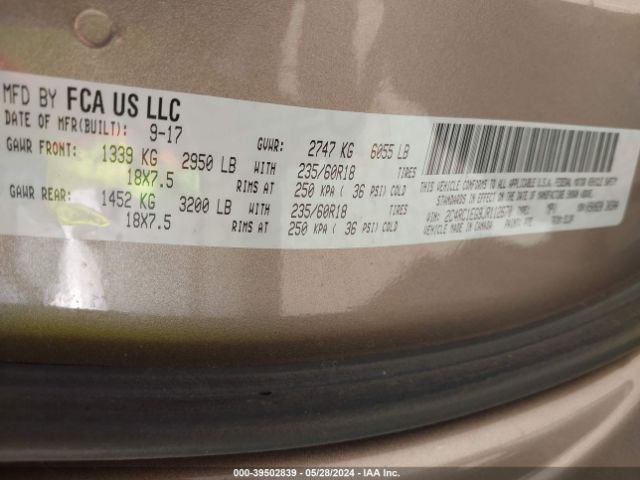 2C4RC1EG9JR112670 Chrysler Pacifica Touring L Plus