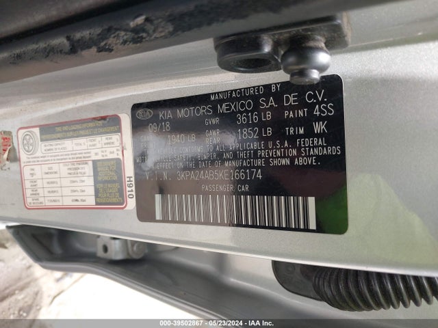 KIA RIO S 2019 3KPA24AB5KE166174 Image 9