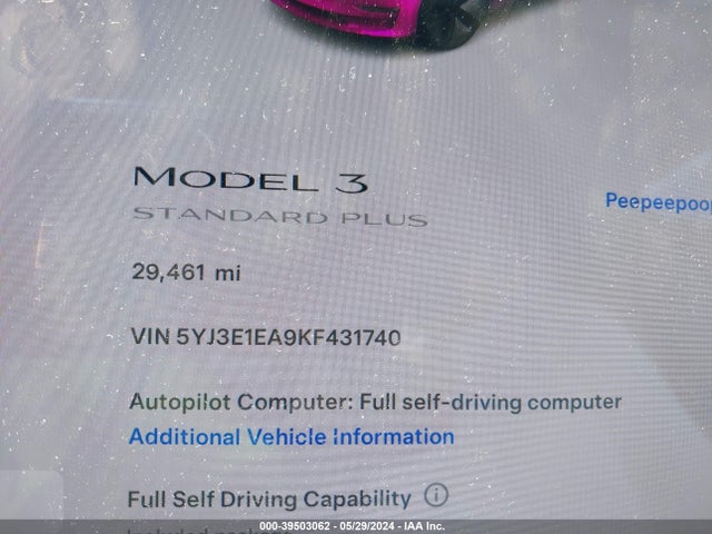 Tesla Model 3 Long Range/mid Range/standard Range/standard Range Plus 2019 5YJ3E1EA9KF431740 Image 7