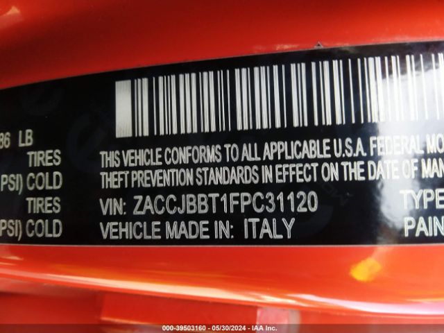 ZACCJBBT1FPC31120 Jeep Renegade Latitude
