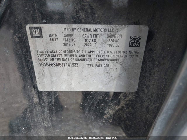 Chevrolet Cruze Lt Auto 2018 1G1BE5SM5J7141932 Image 9