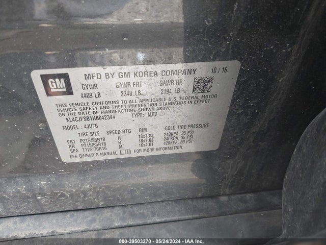 KL4CJFSB1HB042344 Buick Encore Preferred Ii