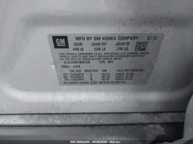 KL4CJGSB7EB622439 Buick Encore Leather