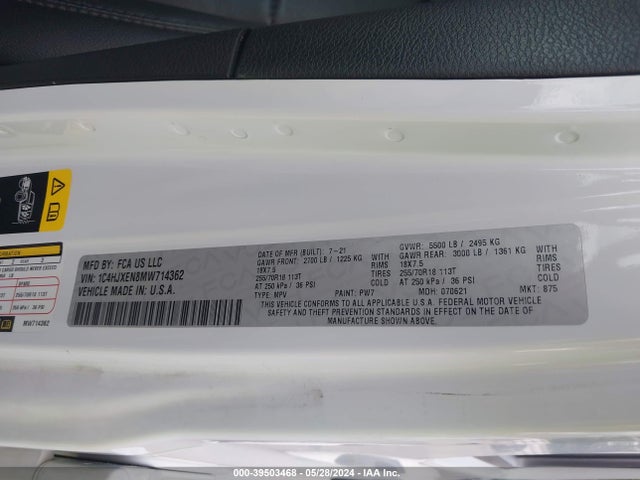 1C4HJXEN8MW714362 Jeep Wrangler Unlimited Sahara Altitude 4x4